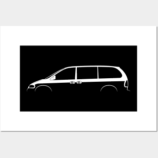 Dodge Caravan (1995) Silhouette Posters and Art